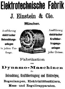 아인슈타인의 시계들 그림 12. Jakob Einstein & Cie. Elektrotechnische Fabrik.jpg